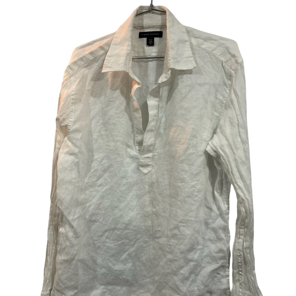 Banana Republic Men's White Linen Shirt